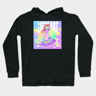 Dope Life is art alien in spaceship floating illustration Hoodie